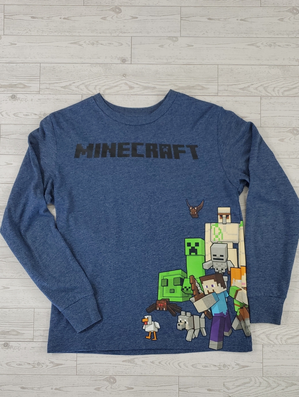 Minecraft Mojang Blue Long-Sleeve Shirt